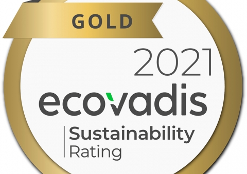 2021年EcoVadis可持续发展评级金牌