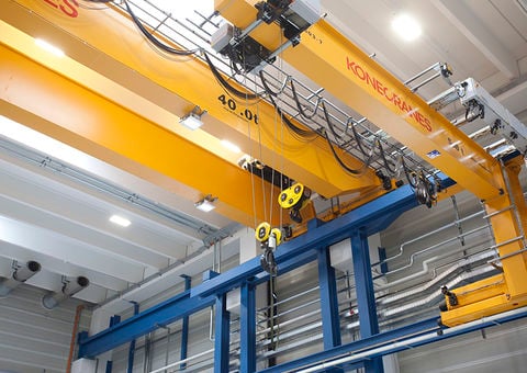 Konecranes equipment in a factory has a Design Life Analysis