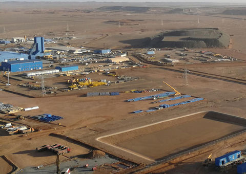 The Oyu Tolgoi mine in the Gobi Desert