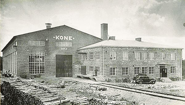 通力工厂在Hyvinkää，芬兰，1940年